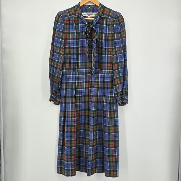 ATELIER FRANCAIS TOKYO 체크 롱 원피스