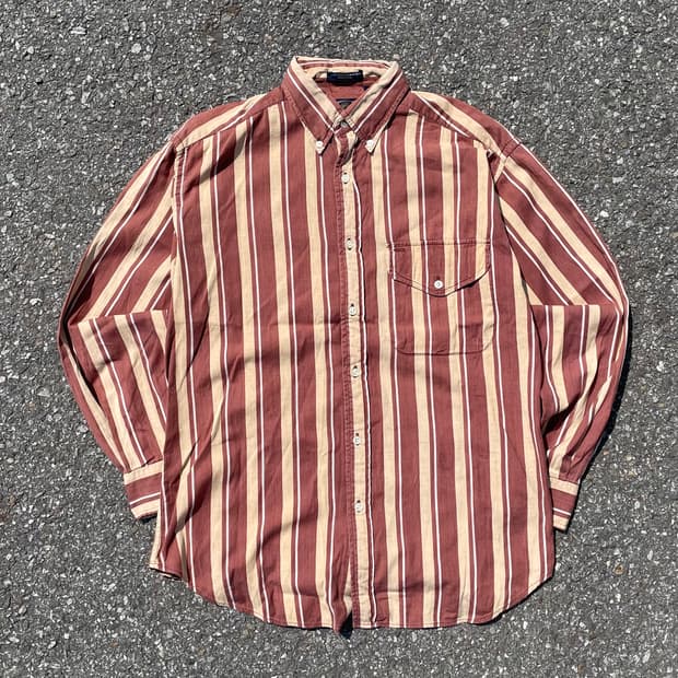 BRITISH KHAKI 빈티지코튼스트라이프패턴셔츠