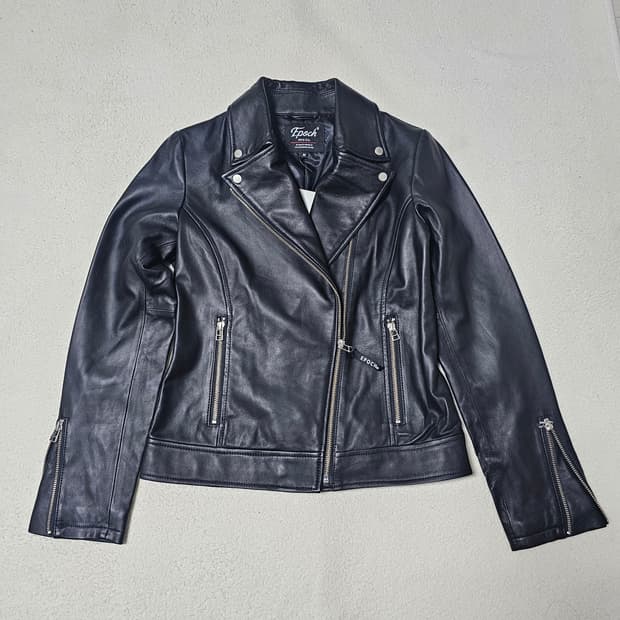 M 새상품 여성 양가죽 블랙 레더 라이더 자켓