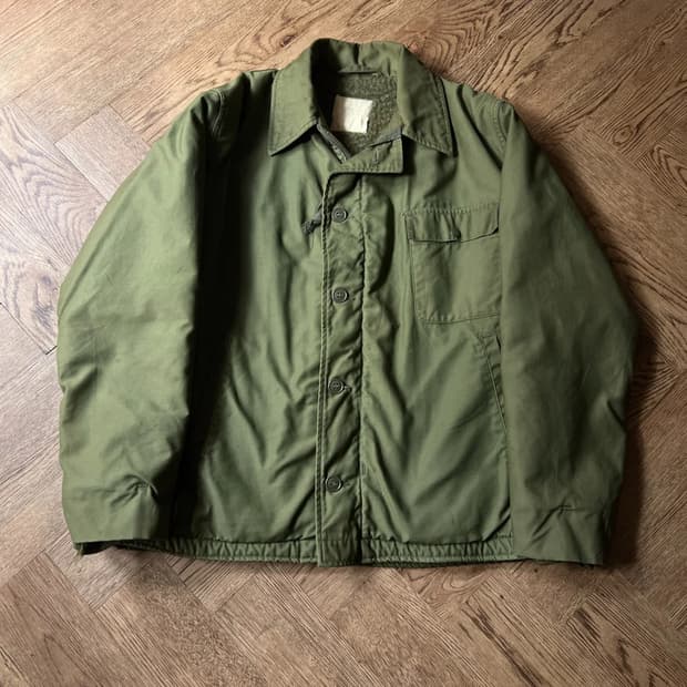 [L]80's 오리지널 U.S NAVY 미 해군 A-2 덱자켓