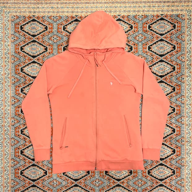 블랙야크 핑크 기모 후드집업 여성100