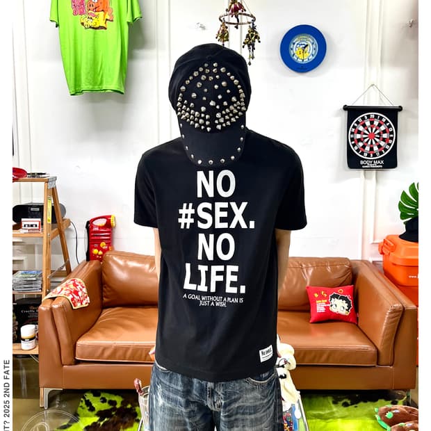 "No Sex No Life" Print T-Shirt by A•S•M