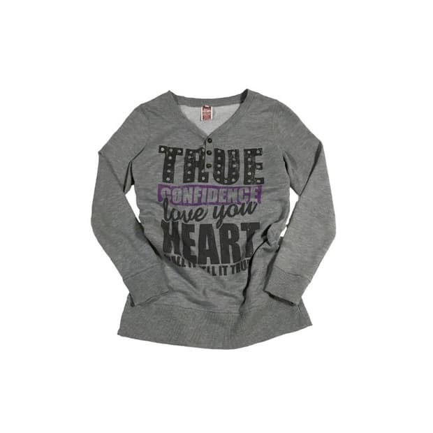 y2k 펑크 그레이 레터링 롱슬리브