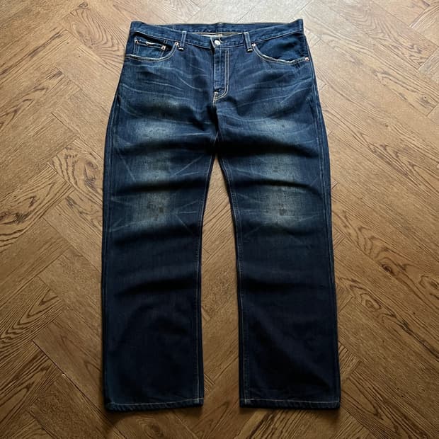 [36]00's 리바이스 재팬 502 빈티지 워싱 셀비지 데님 팬츠