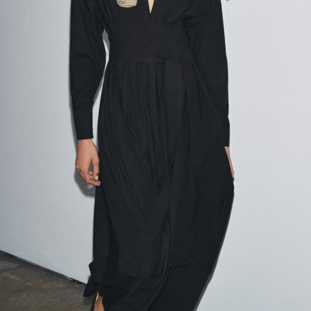 자라 플리츠 롱 원피스(정가129900)