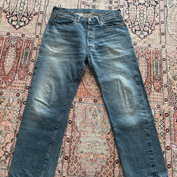 웨어하우스 used wash medium indigo