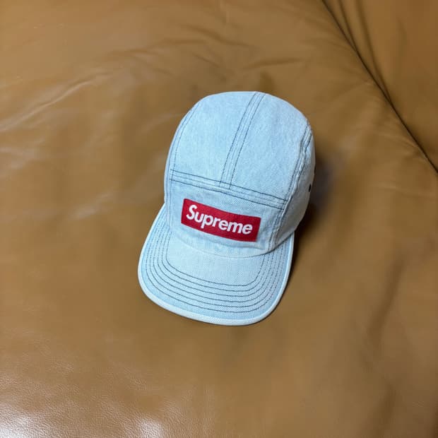 Supreme 슈프림 22fw 데님 캠프캡 모자 Washed Denim