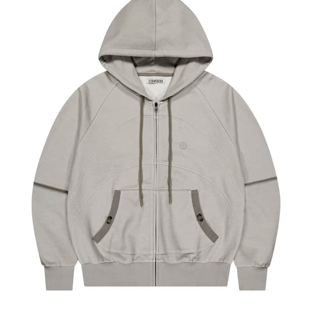코이세이오 스트링 포켓 후드집업 샌드