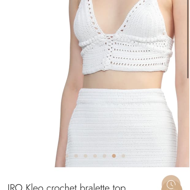 IRO Kleo crochet bralette top 화이트 xs 택 새