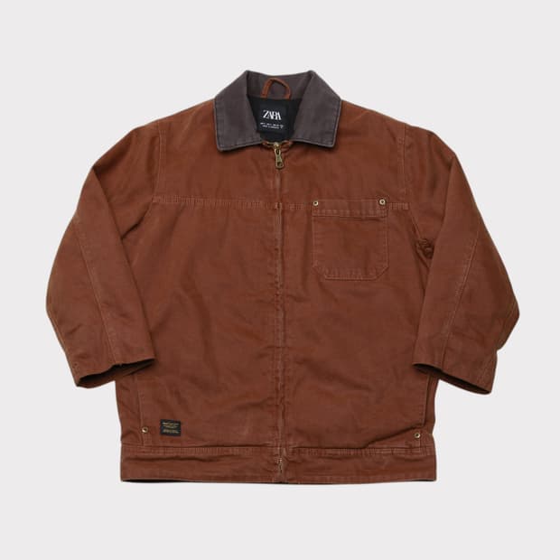 [여성 S~M] 자라 캔버스 워크자켓 (팔기장 수선)