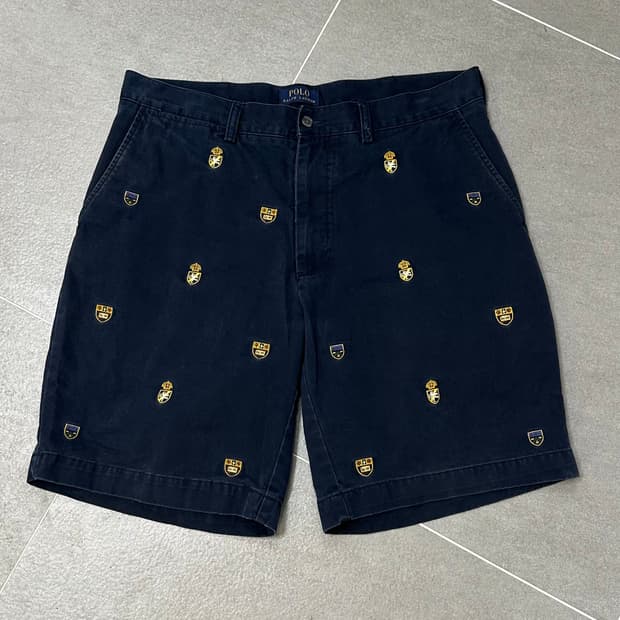 (허단43)폴로 자수 반바지-M2109
