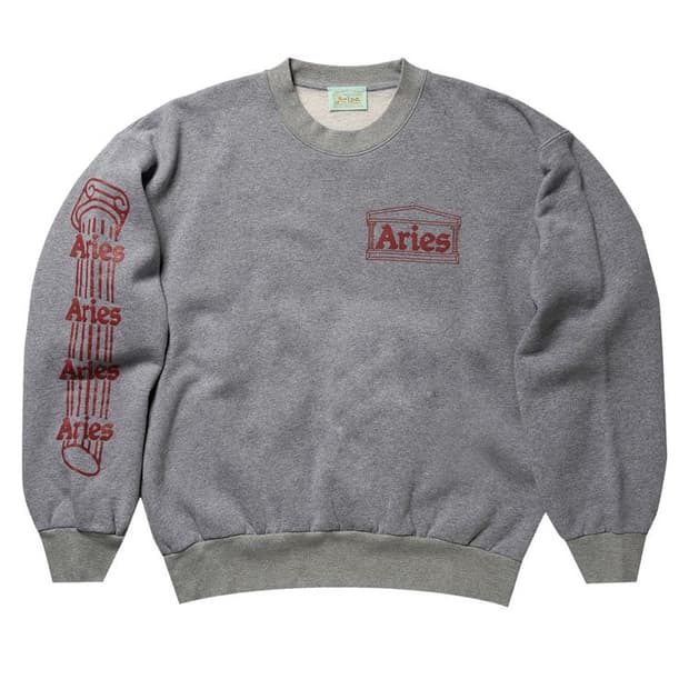 Aries 에리즈 템플 맨투맨 그레이 S