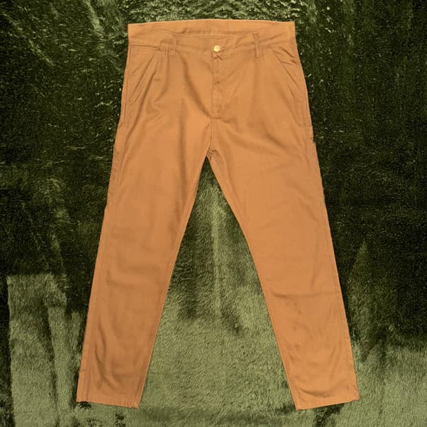 [32X32] 칼하트 WIP 코튼 블렌디드 싱글니 워크 팬츠 탄