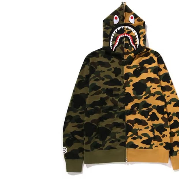 1ST CAMO SEPARATE SHARK FULL ZIP HOODIE