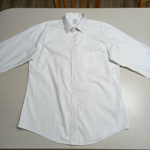 L-XL BROOKSBROTHERS 드레스셔츠 화이트 XL-477