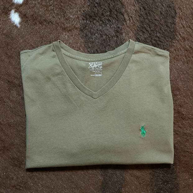 폴로 랄프로렌 브이넥 반팔 티셔츠(L)