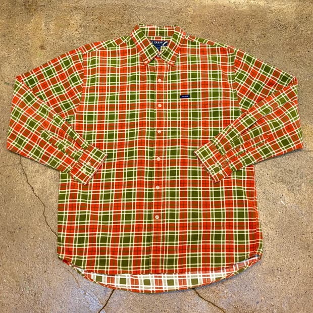 새상품급 미국 빈티지 아이비크루 코듀로이 골덴 긴팔 체크 셔츠