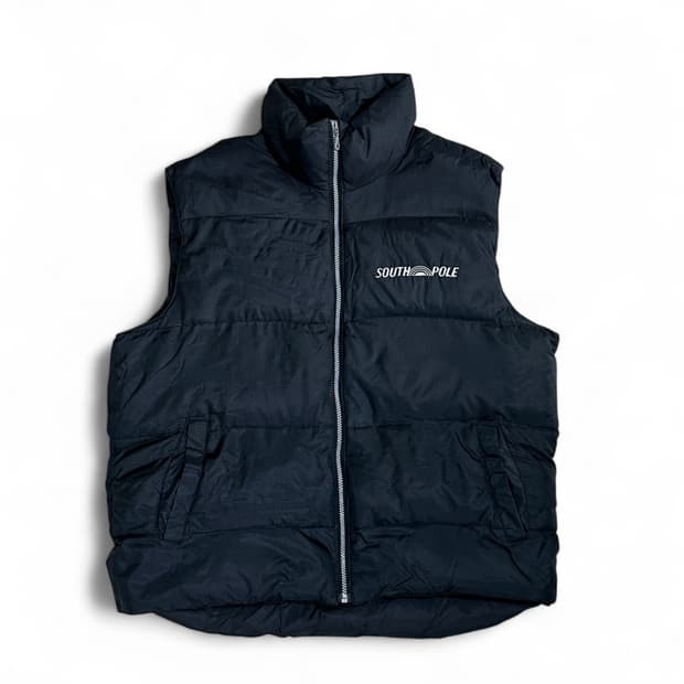 Southpole 사우스폴 블랙 푸퍼 조끼 패딩
