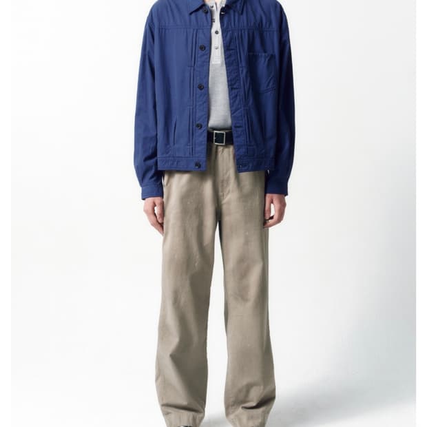 가먼트다이드 텐셀 진 자켓 WASHED BLUE 