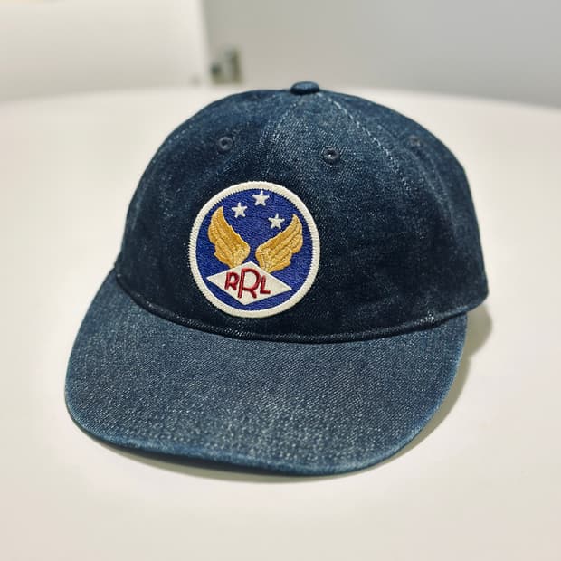 RRL 더블알엘 윙드 로고 데님 볼 캡 신품급