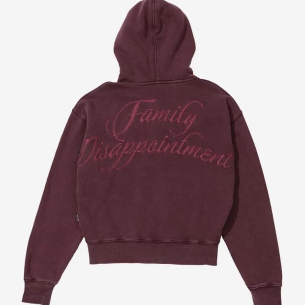 스컬프터 배드 시드 워시드 버건디 후드집업