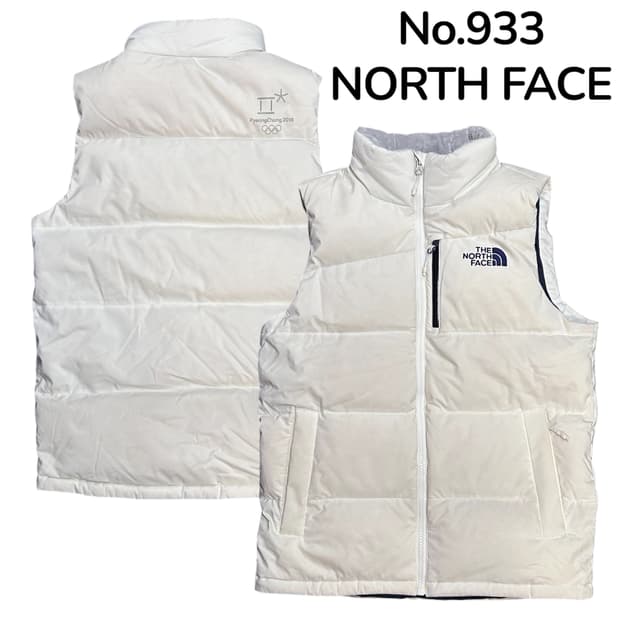 노스페이스 평창올림픽 구스다운 패딩조끼 화이트 베스트 95