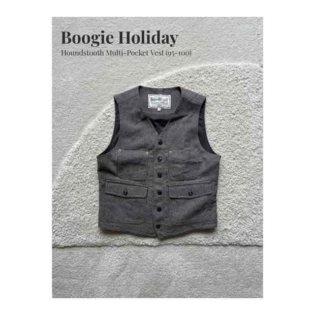 Boogie Holiday 헤링본 멀티포켓 베스트 (95-100)
