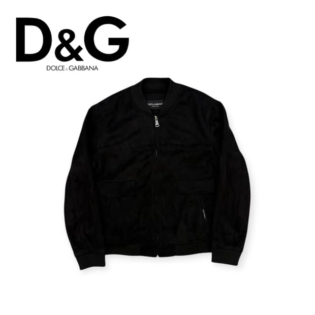 돌체앤가바나 스웨이드 블루종 자켓