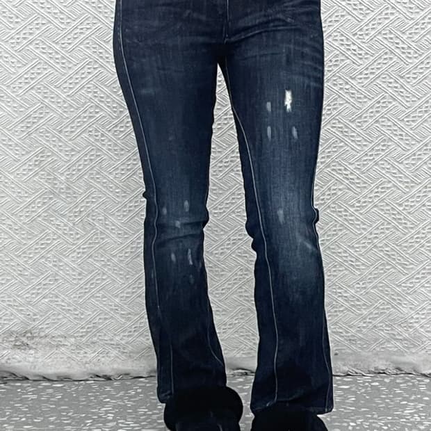 리바이스 레이디스타일 스판 데미지 워싱 데님팬츠 64 C07314