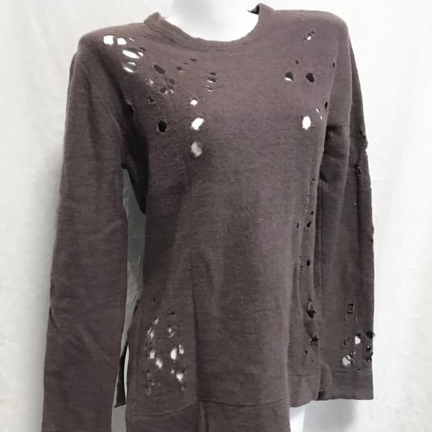 빈티지 아카이브 데미지 디테일 니트 롱슬리브