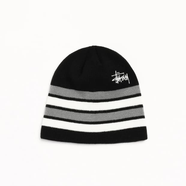 스투시 스트라이프 비니