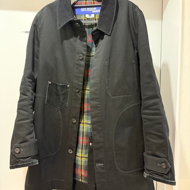 junyawatanabe man 스웨이드 패치 코트