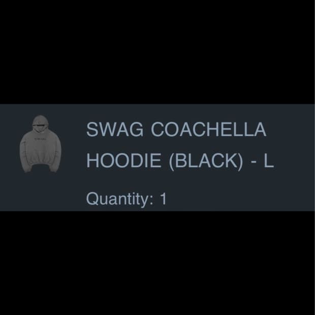 Skylrk Swag Coachella Hoodie (Black) - L