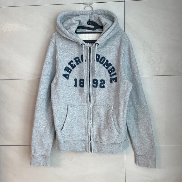 아베크롬비 스펠로고 대장 후드집업 그레이 [M]