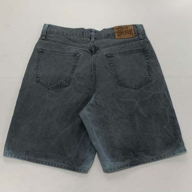STUSSY 스투시 24ss 스프레이 다이 데님 빅 올 쇼츠