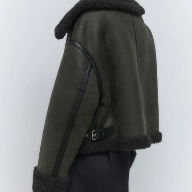 [상태좋음] 자라 더블 페이스드 점퍼 무스탕 - M