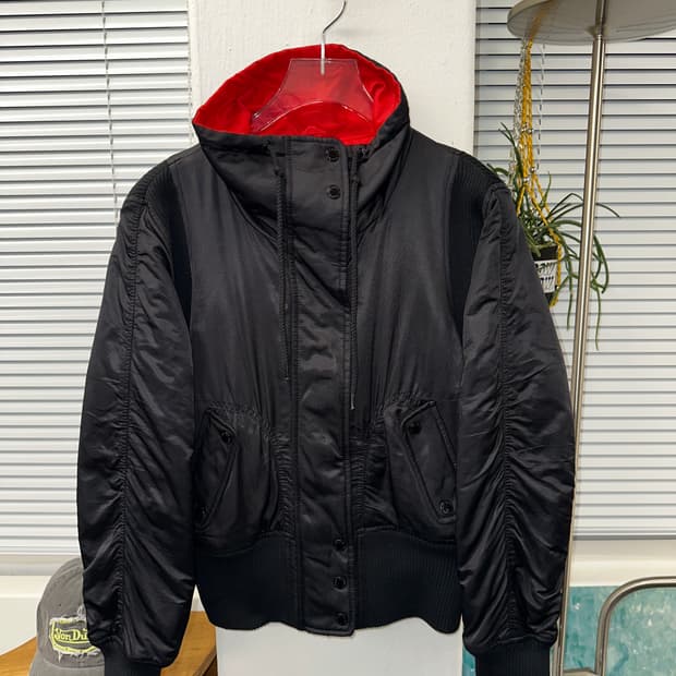 아르마니 ma-1 새틴 블루종 