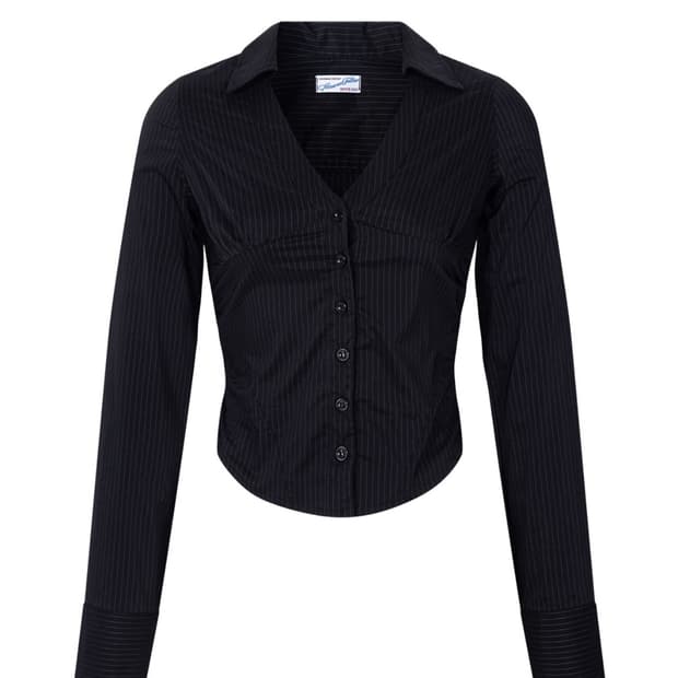 PLEASENOFOLLOW CHLOE V SHIRT TOP(LONG,B)