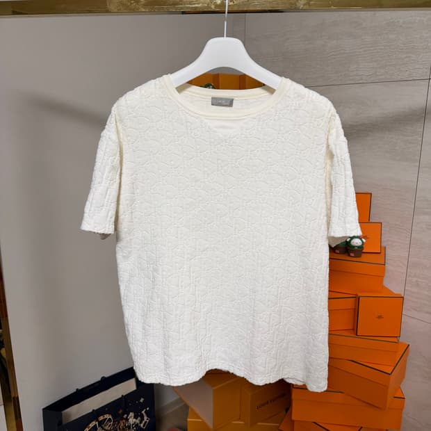 [L사이즈]디올 오블리크 테리 반팔 티셔츠