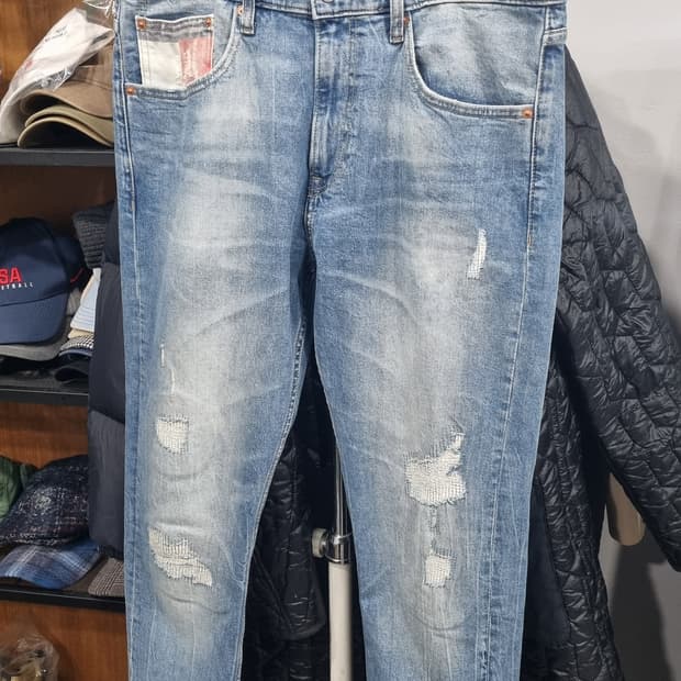 타미 데님팬츠 남성 34size 테이퍼드핏 상태깔끔