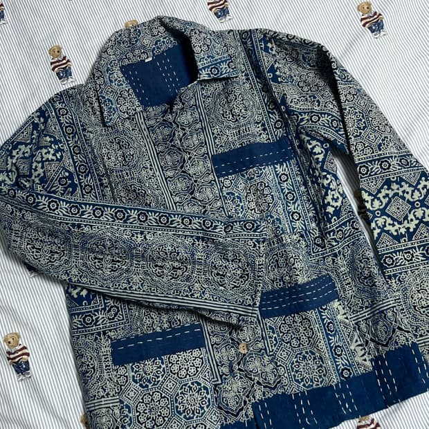 handmand india kantha jacket 칸타 스티치 반다나 