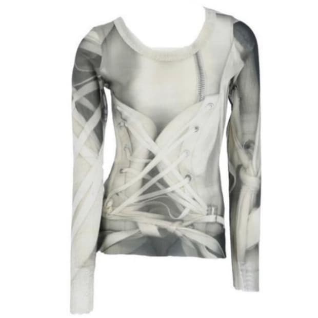 시스루 코르셋탑