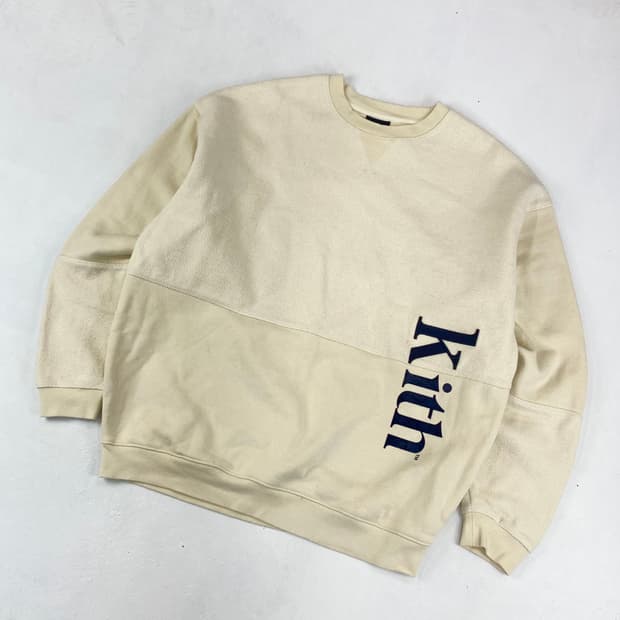 Kith 스펠아웃 아이보리 스웻 맨투맨 (103)