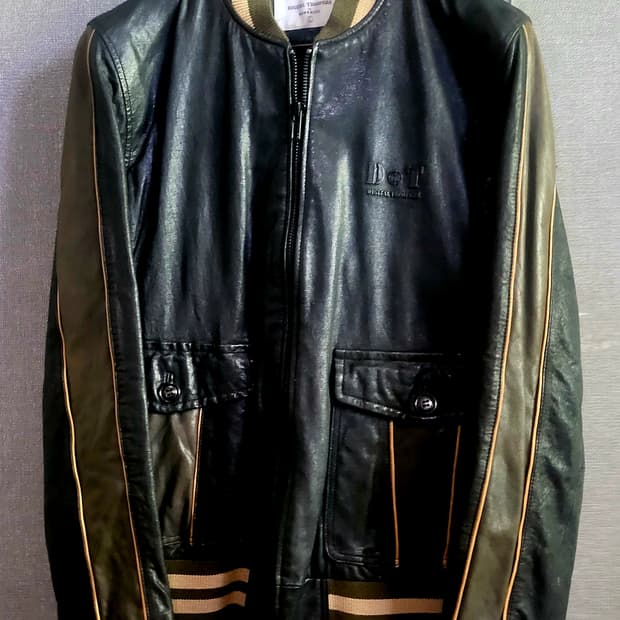 [미착용  새상품] 옴부르노  양가죽 항공 봄버 레더자켓