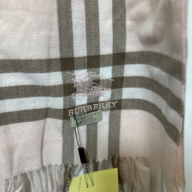 버버리 핑크  캐시미어체크 숄&머플러남여공용