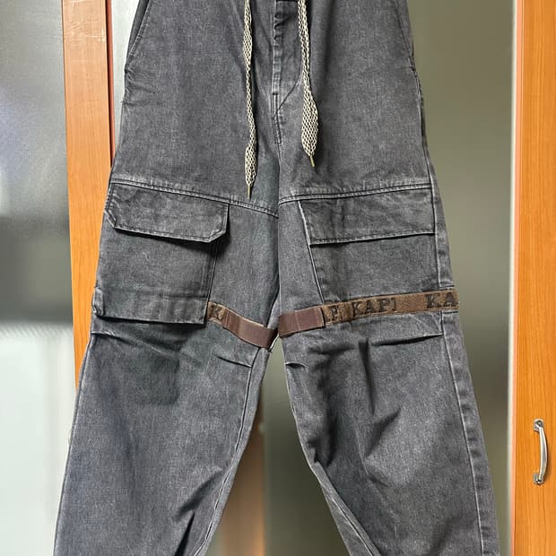 [2] kapital 데님 누벨 셔틀팬츠 블랙x브라운