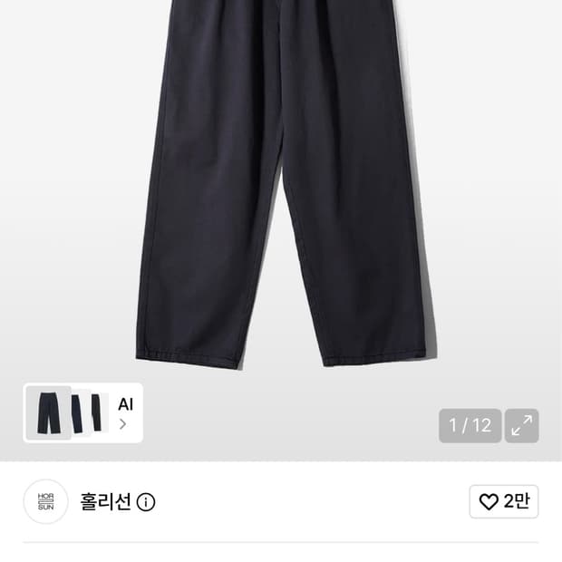 홀리선 밴프 루즈 테이퍼드 치노 팬츠 네이비