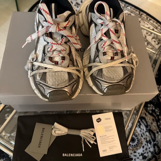 (42) 발렌시아가 3XL 스니커즈 그레이 화이트 레드