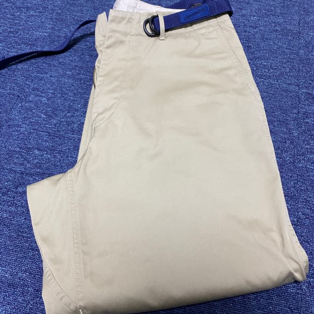 나나미카 와이드 치노 팬츠 카키 36 + 테크 벨트 네이비