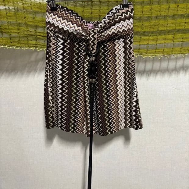 빈티지 히피 패턴 홀터넥 나시